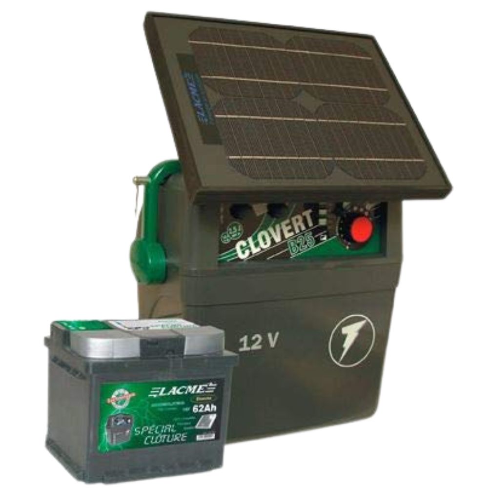 CLOVERT B25 SOLAR 14W + ACCU 62 AH